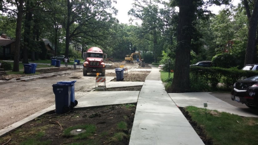 Highland Park storm sewer work