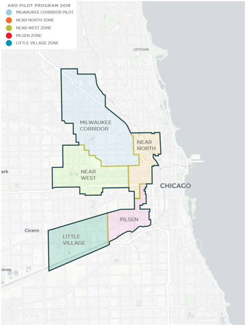 Map of ARO pilot programs in 2018