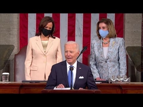 Biden addresses Congress alongside Nancy Pelosi and Kamala Harris
