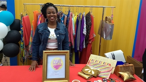 Margarita Williams, owner of 8ty4 Vintage, vending at the Boxville event launch.