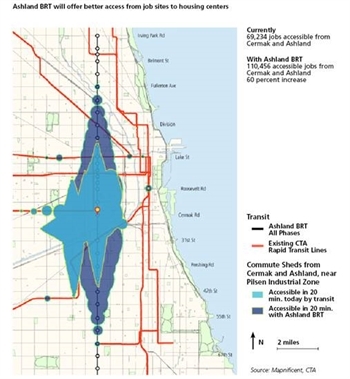 Map of job accessibility