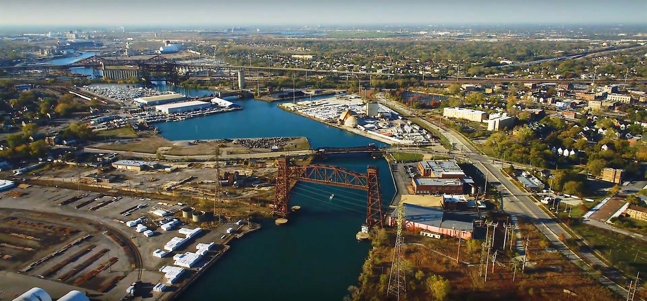 Drone shot of the Calumet area