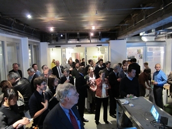 Guests mingle at CNU's Live/Work/Walk initiative launch.