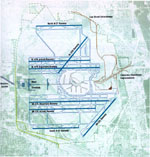 Rendering of Mayor Daley's plan for expansion of O'Hare International Airport
