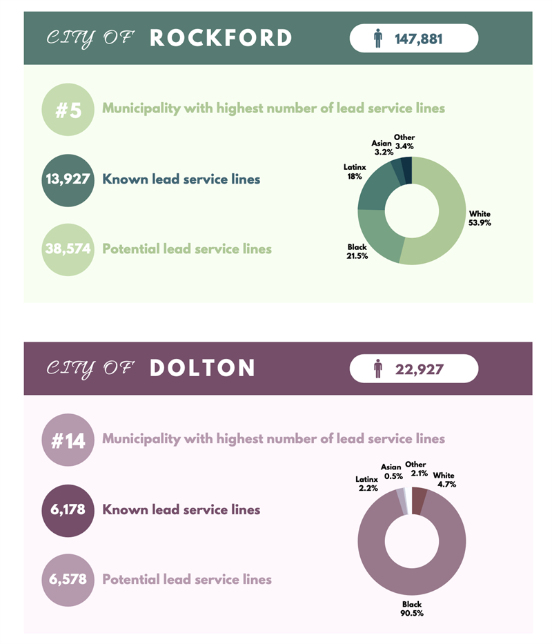 graphic, city of rockford and dolton demographics